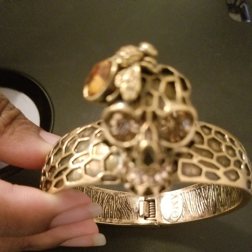 Alexander McQueen Honeycomb & Skull Hinge Bangal